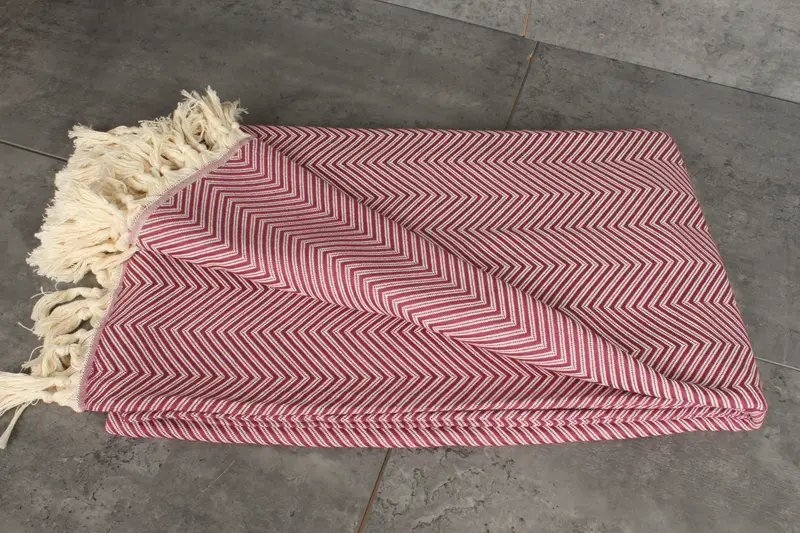 Christmas Favors, Decorative Blanket, Monogram Blanket, Beach Bachelorette Party Decorations, 92x80 Cotton Striped Towel, Housewarming Gift - 3