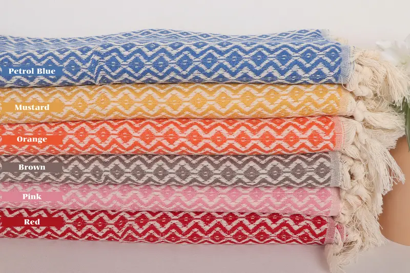 Turkish Hand Towel, Customized Turkish Towel, Bridesmaid Gifts, 36x18 Cotton Diamond Towel, Custom Hand Towel, Bachelor Bachelorette Party Favors - 2