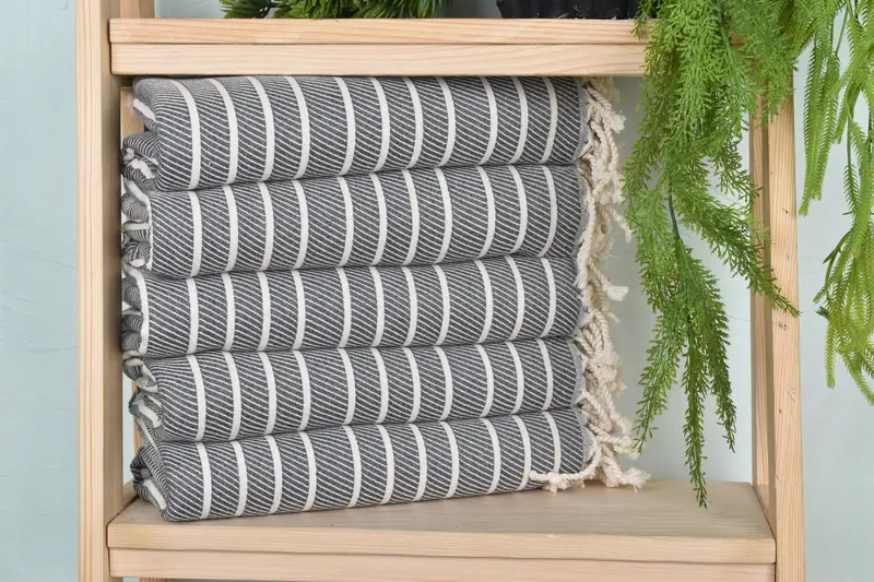 70x40 Cotton Striped Towel, Beach towel, Turkish beach towel with fringe, Yoga Towel, Personalized Wedding Gift, Bachelor Party Favors, Bath towel - 1