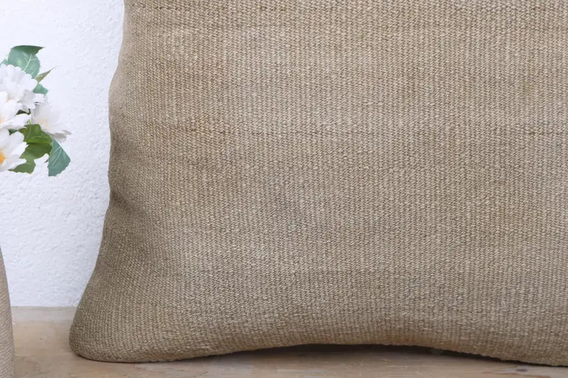 18x18 Beige Pillow Sham, Interior Designer Pillow, Lounge Throw Cushion, Pillow, Lounge Throw Pillow Case, Vintage Kilim Pillow, Gift Pillow - 3