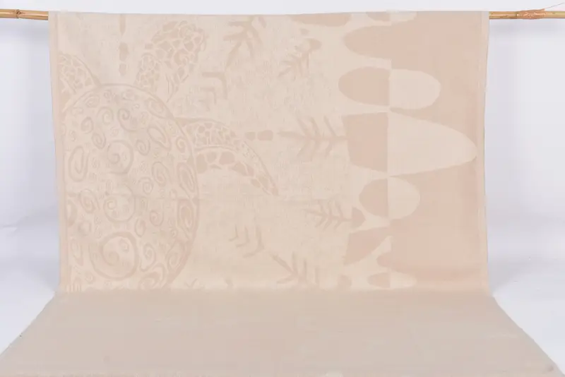 Light Beige Turtle Design Towel, Personalized Bridesmaid Gift, 70x40 Inches
