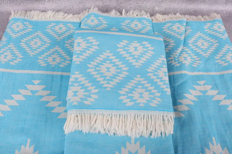 Wedding Gifts Towel, Travel towel, Hammam towel, 70x36 Cotton Kilim Towel, Embroidered Turkish Towel, Bridal Gifts, Bachelorette Party Items - 5