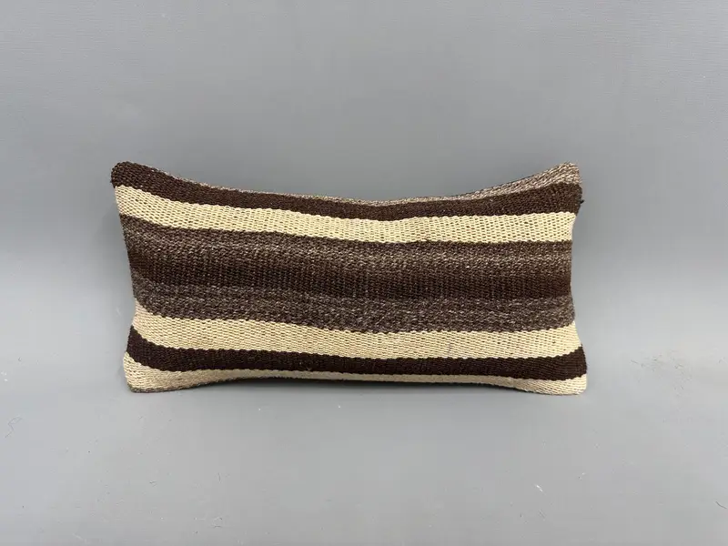 Designer Throw Pillow Case, Home Decor Pillow, Pillow, Vintage Pillow, Indoor Pillow Cover, 8x16 Brown Cushion Cover, Gift Pillow - 4