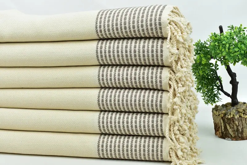 70x36 Cotton Striped Towel, Wedding Anniversary Gift, Employee Gifts, Turkish towel, Personalized Wedding Gift, Organic Beach Towel, Gifts For Him - 3