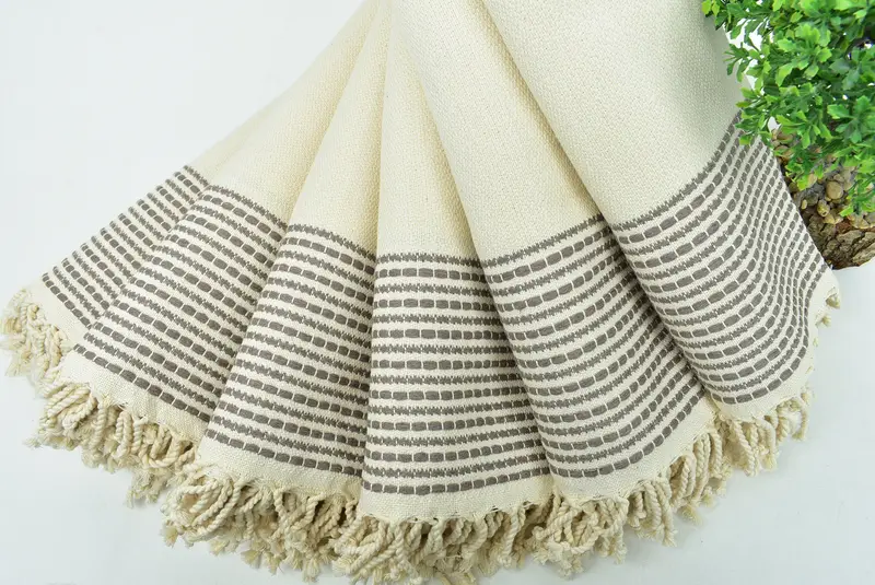 70x36 Cotton Striped Towel, Wedding Anniversary Gift, Employee Gifts, Turkish towel, Personalized Wedding Gift, Organic Beach Towel, Gifts For Him - 4