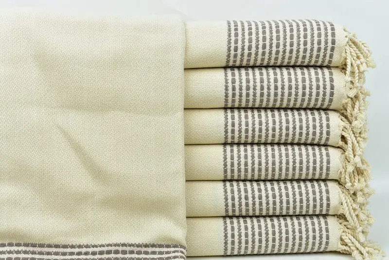 70x36 Cotton Striped Towel, Wedding Anniversary Gift, Employee Gifts, Turkish towel, Personalized Wedding Gift, Organic Beach Towel, Gifts For Him - 1