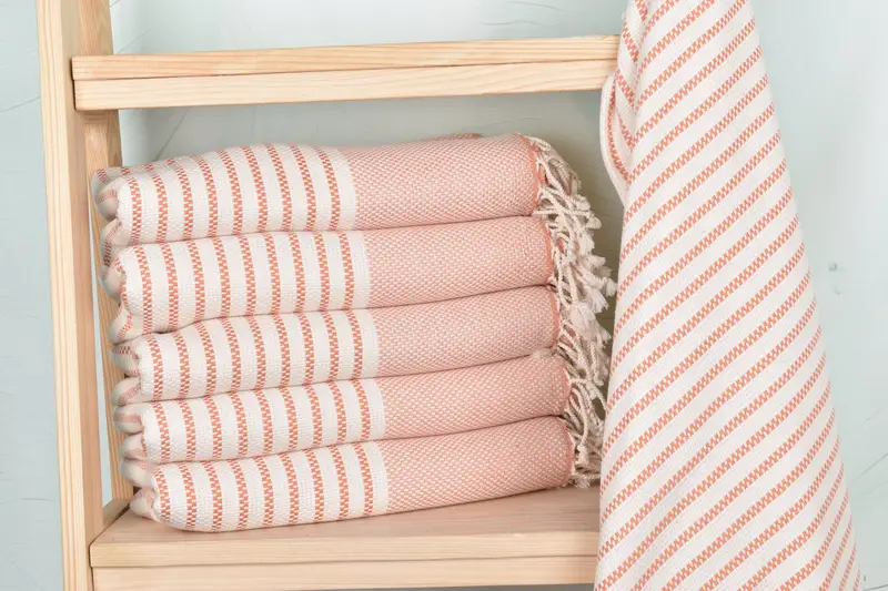 76x40 Cotton Striped Towel, Organic Turkish towel, Authentic Turkish hammam peshtemal, Turkish beach towel, Turkish bath towel, Employee Gifts - 2