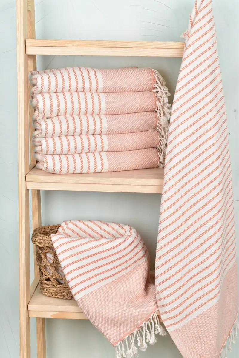 76x40 Cotton Striped Towel, Organic Turkish towel, Authentic Turkish hammam peshtemal, Turkish beach towel, Turkish bath towel, Employee Gifts - 3