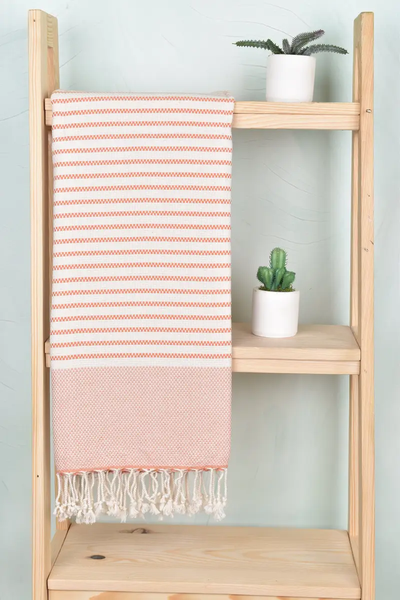 76x40 Cotton Striped Towel, Organic Turkish towel, Authentic Turkish hammam peshtemal, Turkish beach towel, Turkish bath towel, Employee Gifts - 8