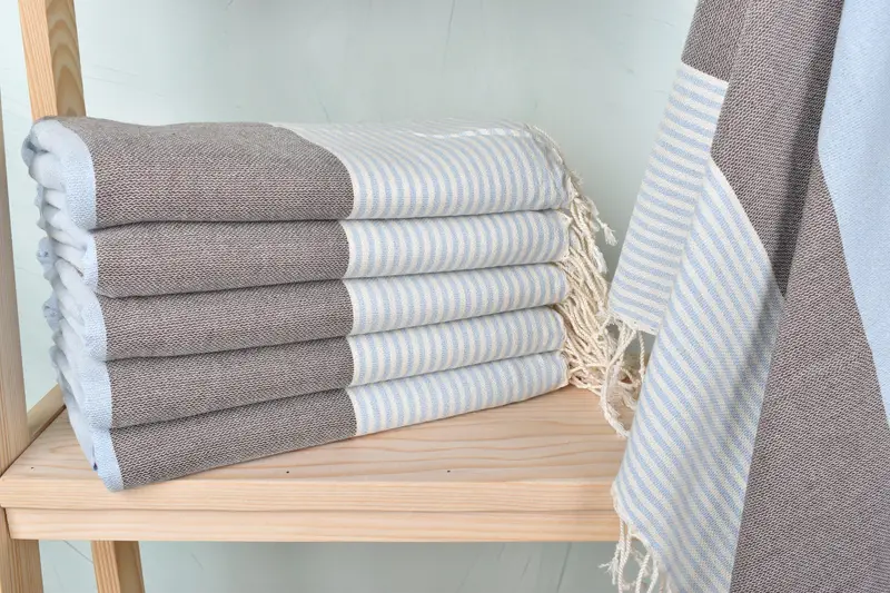 Embroidery Towels, Turkish Towel Beach, Bridesmaid Gifts, 68x40 Cotton Striped Towel, Turkish fouta towel for outdoor use, Wedding Favors - 1