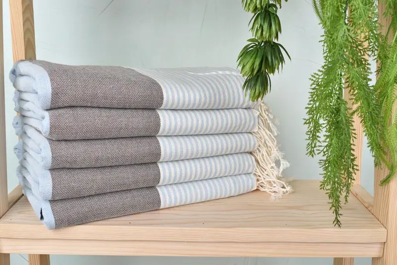Embroidery Towels, Turkish Towel Beach, Bridesmaid Gifts, 68x40 Cotton Striped Towel, Turkish fouta towel for outdoor use, Wedding Favors - 2