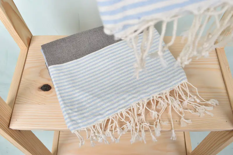 Embroidery Towels, Turkish Towel Beach, Bridesmaid Gifts, 68x40 Cotton Striped Towel, Turkish fouta towel for outdoor use, Wedding Favors - 5