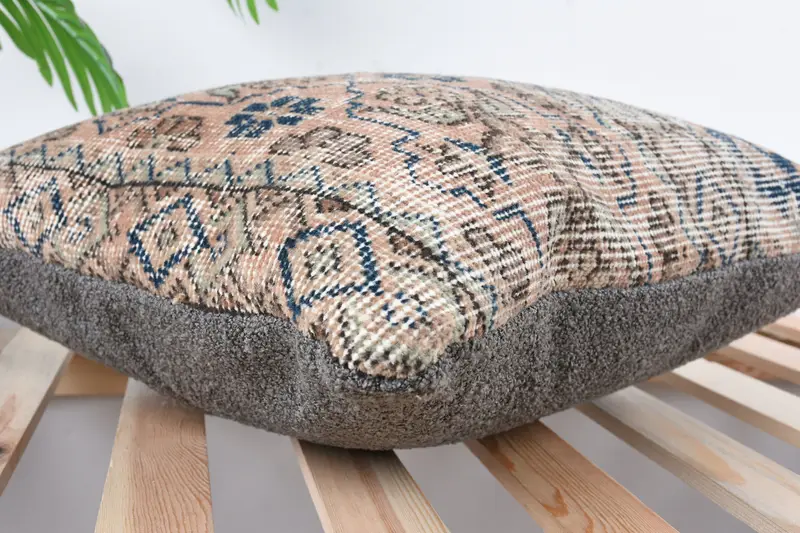 Kilim Cushion Sham, Ikat Pillow Case, Pillow Sham, 18x18 Blue Pillow Case, Boho Pillow Sham Cover, Nautical Throw Cushion Case, Boho Pillow - 6