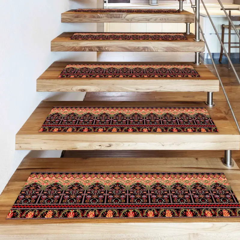 Geometric Pattern Printed Rug: Modern Bohemian Home Accent