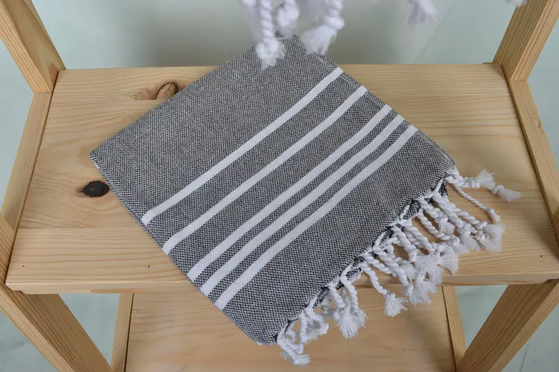 Wedding Favors, Small Bath Towels, Custom Wedding Gifts, Turkish Tea Towel, 38x18 Cotton Striped Towel, Bridal Shower Favor, Decorative Towel - 5