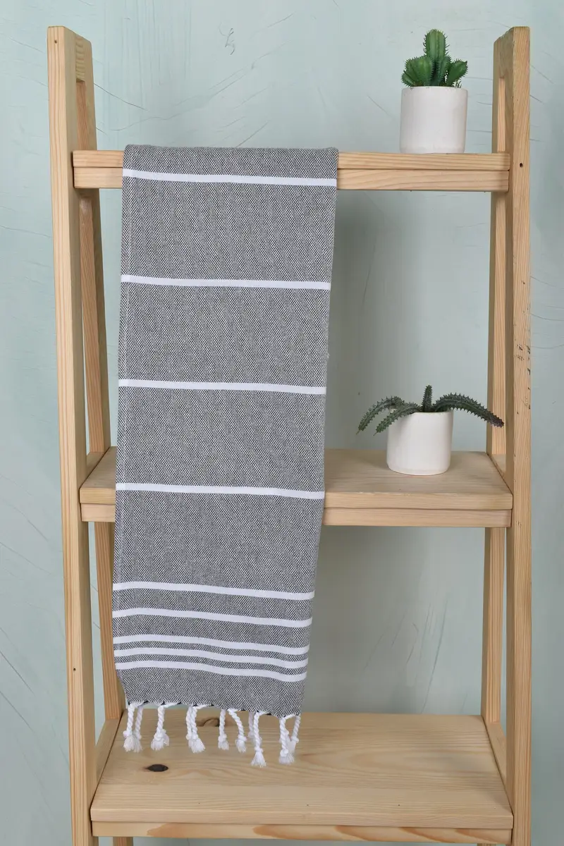 Wedding Favors, Small Bath Towels, Custom Wedding Gifts, Turkish Tea Towel, 38x18 Cotton Striped Towel, Bridal Shower Favor, Decorative Towel - 8