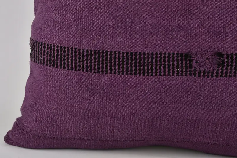 Vintage Pillow, Pillow, Patio Pillow Case, Kilim Cushion Sham, Vintage Kilim Pillow, Turkish Rugs Pillow Cover, 24x24 Purple Pillow Case - 4
