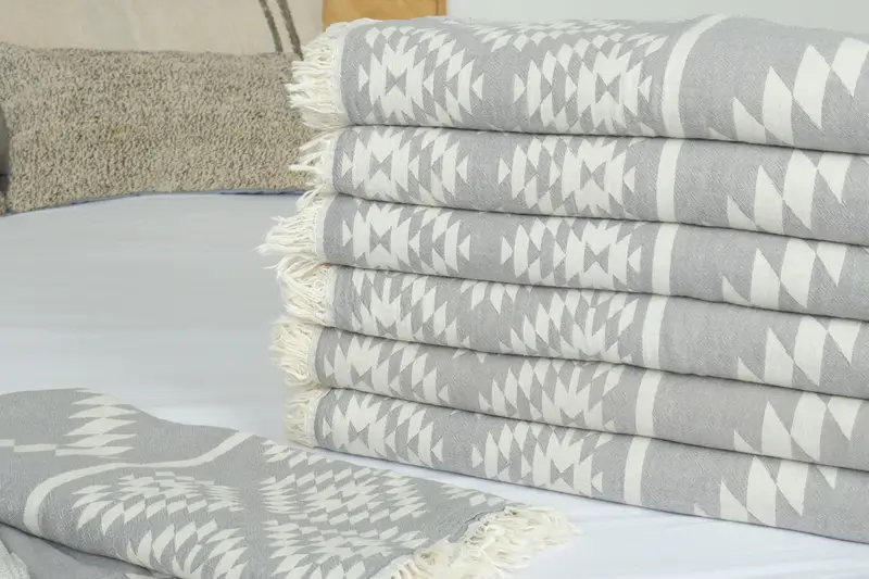 Spooky Bachelorette Party, Personalized Gifts, Organic Throw, Housewarming Gift, Tablecloth, Bridal Shower Favor, 84x56 Cotton Kilim Design Towel - 3