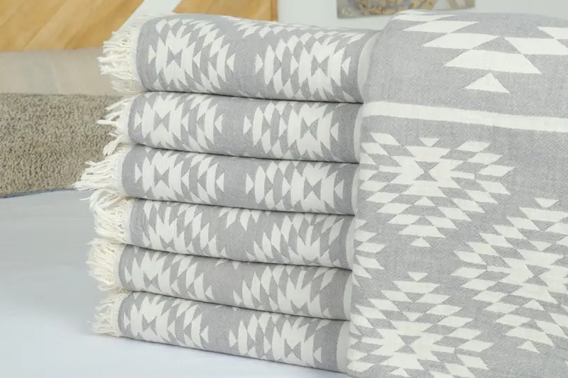 Spooky Bachelorette Party, Personalized Gifts, Organic Throw, Housewarming Gift, Tablecloth, Bridal Shower Favor, 84x56 Cotton Kilim Design Towel - 2