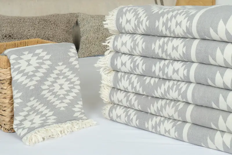Spooky Bachelorette Party, Personalized Gifts, Organic Throw, Housewarming Gift, Tablecloth, Bridal Shower Favor, 84x56 Cotton Kilim Design Towel - 4