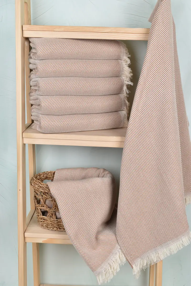 70x36 Cotton Striped Towel, Bridal Shower Gift, Personalized Beach Towel, Eco-Friendly Turkish Towel, Travel towel, Mother Of The Groom Gift - 3