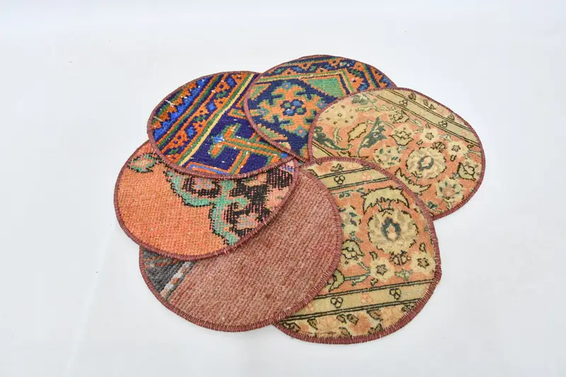 Bohemian Blue & Red Placemat, Art Deco & Steampunk Style Placemat