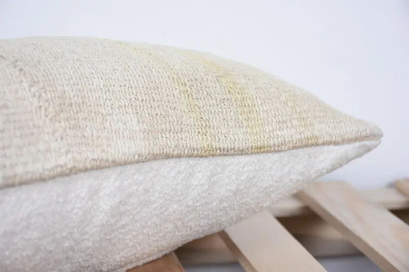 Turkish Kilim Pillow, Turkish Pillow, Authentic Pillow Case, Interior Designer Pillow, Pet Pillow Case, 12x20 Beige Pillow Sham, Cushion Cover - 7
