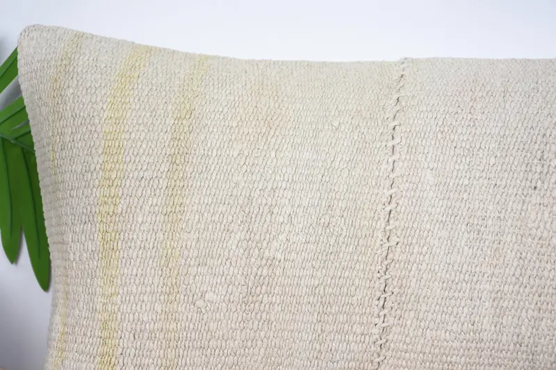 Turkish Kilim Pillow, Turkish Pillow, Authentic Pillow Case, Interior Designer Pillow, Pet Pillow Case, 12x20 Beige Pillow Sham, Cushion Cover - 2