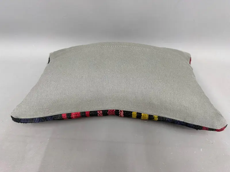 Vintage Kilim Throw Pillow, Kilim Cushion Sham, Pillow Cover, Antique Pillows, Couch Pillow Case, Cozy Throw Cushion Case, 12x20 Brown Cushion Case - 7