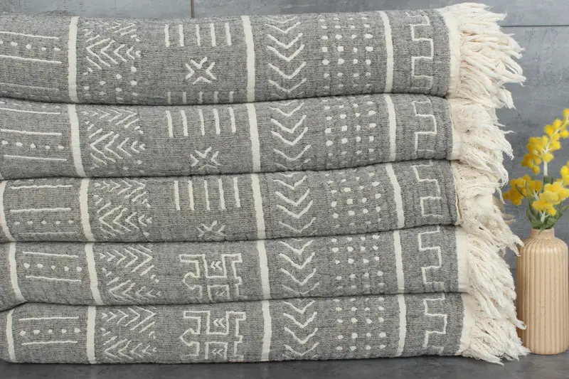 Bachelorette Party Favors, Housewarming Gift, 92x80 Cotton Ethnic Design Towel, Beach Theme Wedding Gift, Decorative Blanket, Wedding For Favor - 2