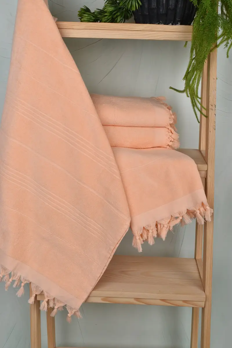 Quick-Dry Beach Towel, Soft towel, 70x36 Cotton Striped Terry Towel, Best Friend Christmas Gift, Personalized Turkish Towel, Friends Beach Towel - 6