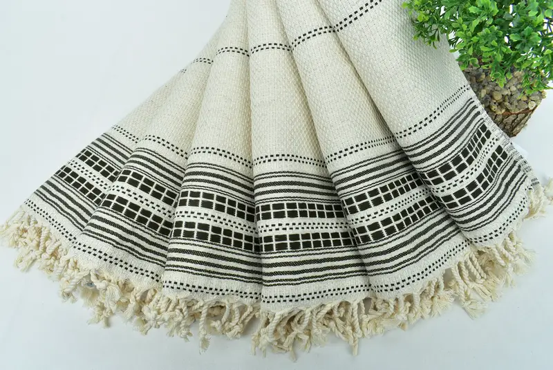 Gift For Her, Turkish Tea Towel, 40x20 Linen Striped Towel, Best Friend Wedding Gift, Valentines Gift, Turkish Towel Hand Towel, Turkish Hand Towel - 4