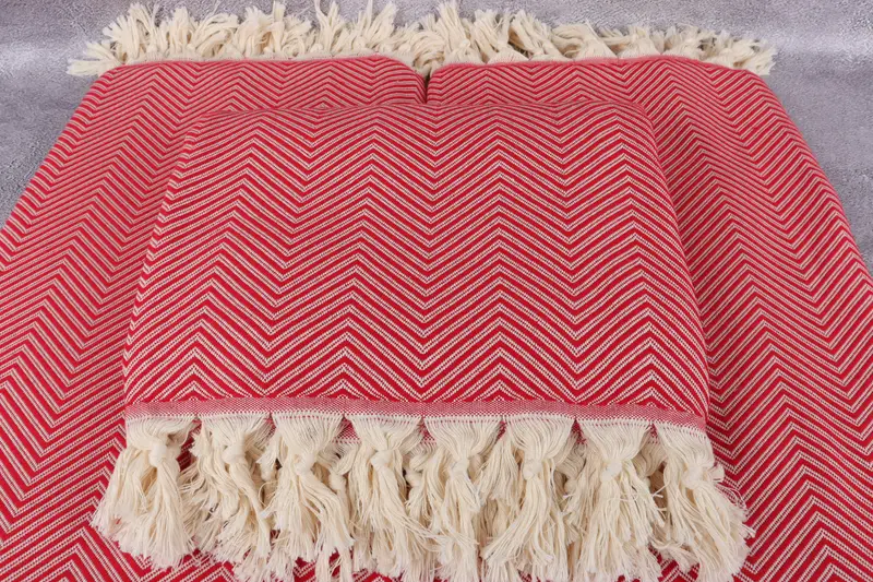 Turkish Bedcover, Boho Throw Blankets, Bachelor Gift, Best Wedding Gift, Throw Blanket Couch, Decorative Blanket, 92x80 Cotton Striped Towel - 4
