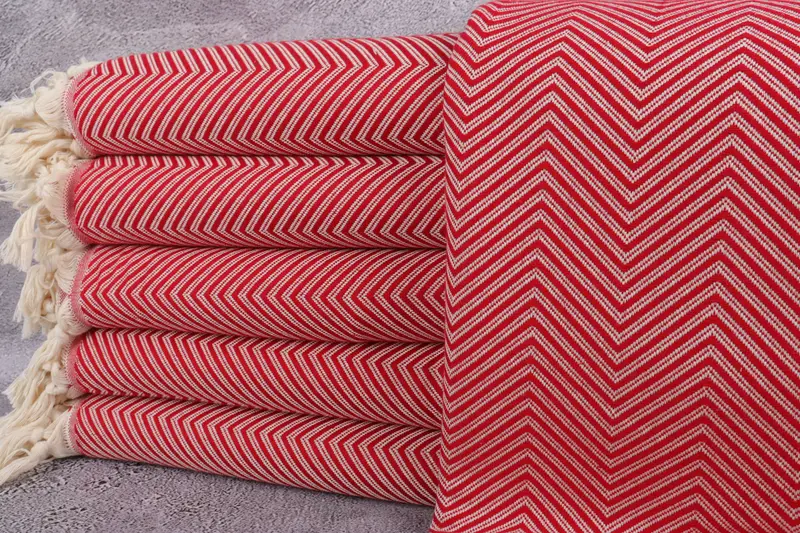 Turkish Bedcover, Boho Throw Blankets, Bachelor Gift, Best Wedding Gift, Throw Blanket Couch, Decorative Blanket, 92x80 Cotton Striped Towel - 1