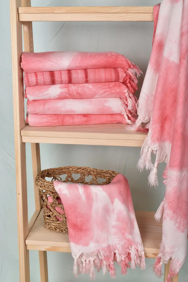 Bridal Shower Favors, 64x40 Cotton Tie Dye Towel, Wedding Towel, Christmas Gift, Best Wedding Gift, Personalized Bridesmaid Gift, Turkish bath towel - 4