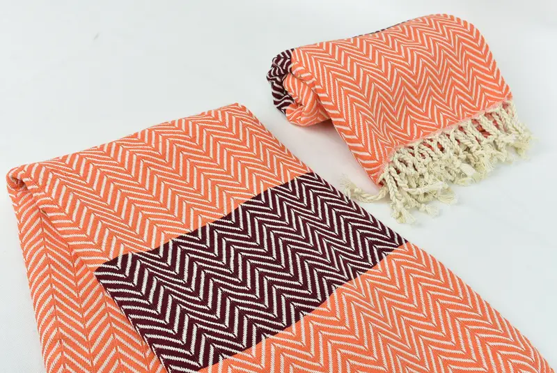 Turkish hand towel, Bachelorette Party Gift, 70x40 Cotton Chevron Towel, Soft towel, Thin and lightweight Turkish peshtemal, Engagement Gift - 7