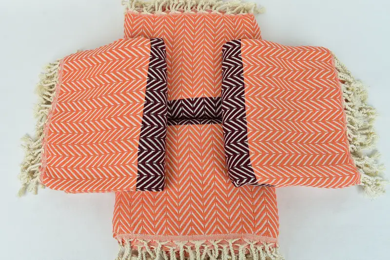 Turkish hand towel, Bachelorette Party Gift, 70x40 Cotton Chevron Towel, Soft towel, Thin and lightweight Turkish peshtemal, Engagement Gift - 6