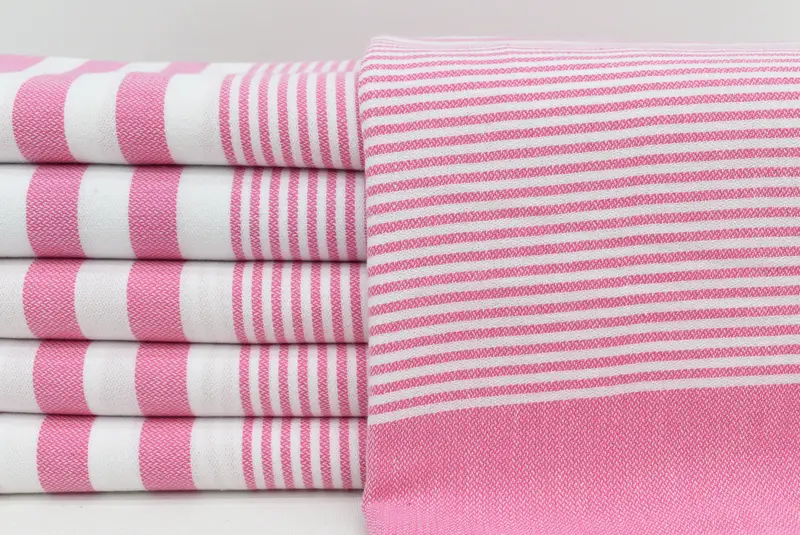 Wedding Day Gift For Bride, Girls Weekend Favors, Bachelor Bachelorette Party Favors, Sand-resistant towel, 70x40 Cotton Striped Towel, Wedding Gift - 1