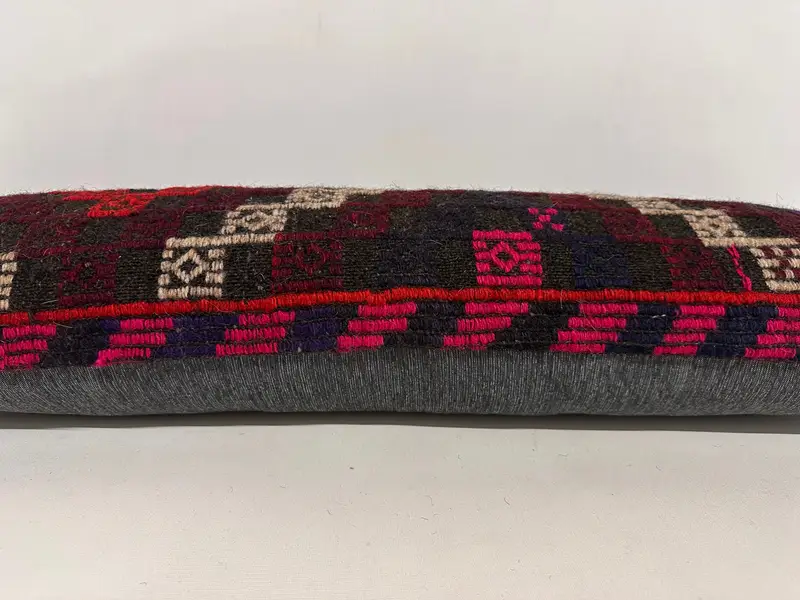 Pillow for Sofa, 12x36 Pink Pillow Case, Boho Throw Cushion Case, Pillow Cover, Kilim Cushion Sham, Boho Pillow Sham Cover, Outdoor Pillow Cover - 5