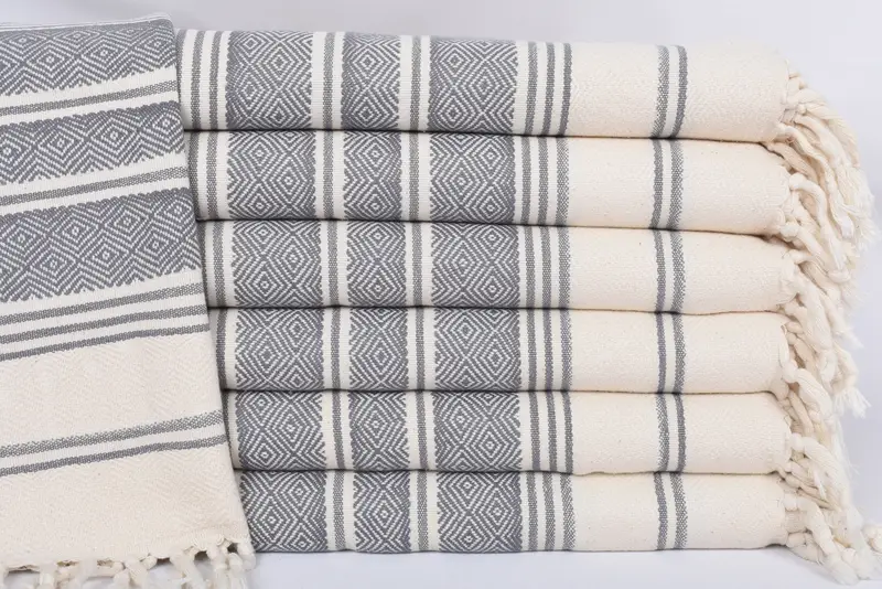 Wedding Gift Personalized Dark Gray-Natural Diamond Tea Towel, 40x18 Inches