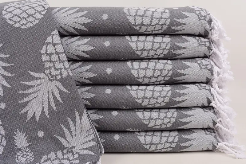 El yapımı hediye, düğün duş hediyesi, organik plaj havlu, en iyi plaj havlusu, 70x36 pamuk ananas tasarım havlu, hafif Türk havlu, spor salonu havlu