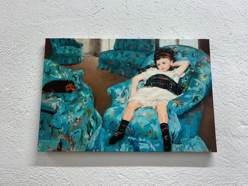 Mary Cassatt'ın Mavi Kızı: Zarif Baskılı Kanvas Tablo