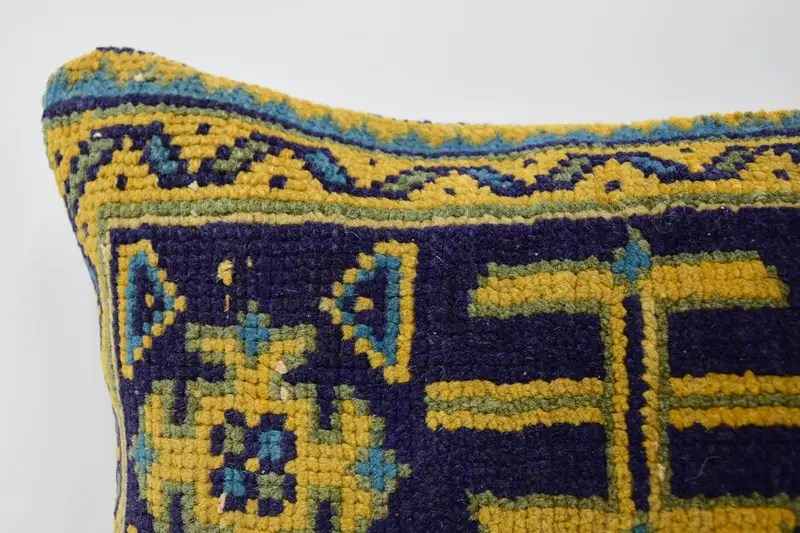 Neutral Pillow Sham, 12x20 Yellow Pillow Case, Cushion Cover, Turkish Pillow, Throw Kilim Pillow, Home Decor Pillow, Retro Throw Pillow Cover - 2