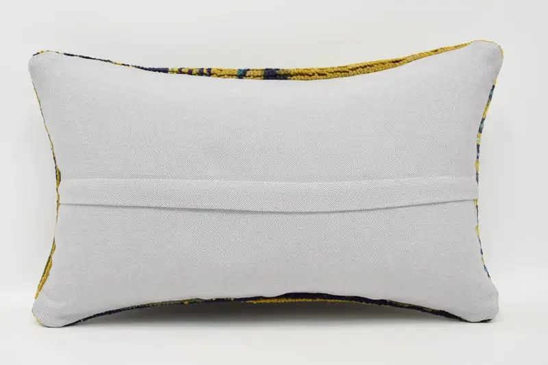 Neutral Pillow Sham, 12x20 Yellow Pillow Case, Cushion Cover, Turkish Pillow, Throw Kilim Pillow, Home Decor Pillow, Retro Throw Pillow Cover - 6