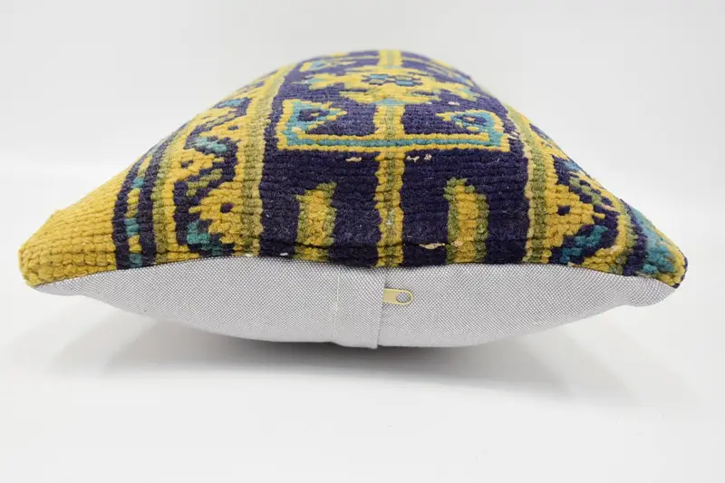 Neutral Pillow Sham, 12x20 Yellow Pillow Case, Cushion Cover, Turkish Pillow, Throw Kilim Pillow, Home Decor Pillow, Retro Throw Pillow Cover - 5