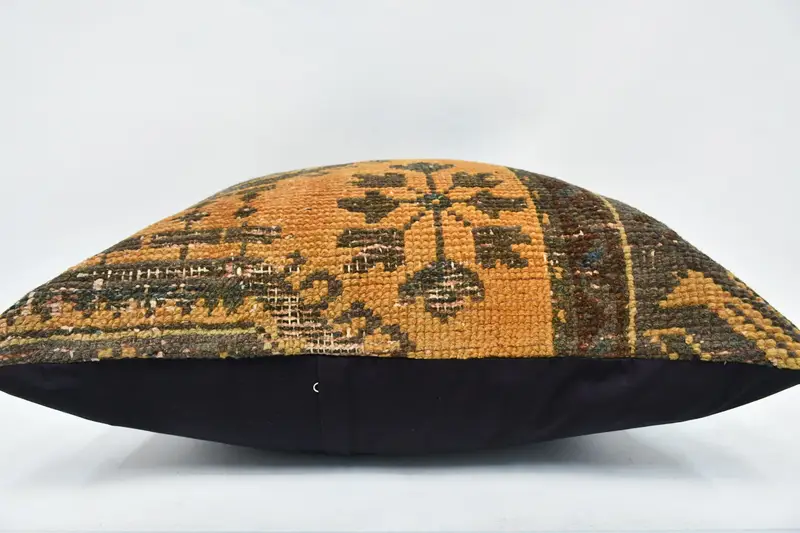 Lounge Throw Pillow Case, 28x28 Brown Cushion Cover, Pillow for Sofa, Pillow Sham, Cozy Throw Cushion Cover, Vintage Pillow, Handmade Kilim Cushion - 5