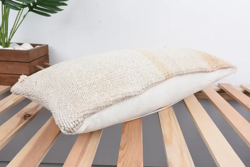 Gift Pillow, Bed Cushion Cover, Vintage Pillow, Cushion Cover, 12x24 White Pillow Cover, Morroccon Kilim Cushion Cushion, Handmade Kilim Cushion - 6