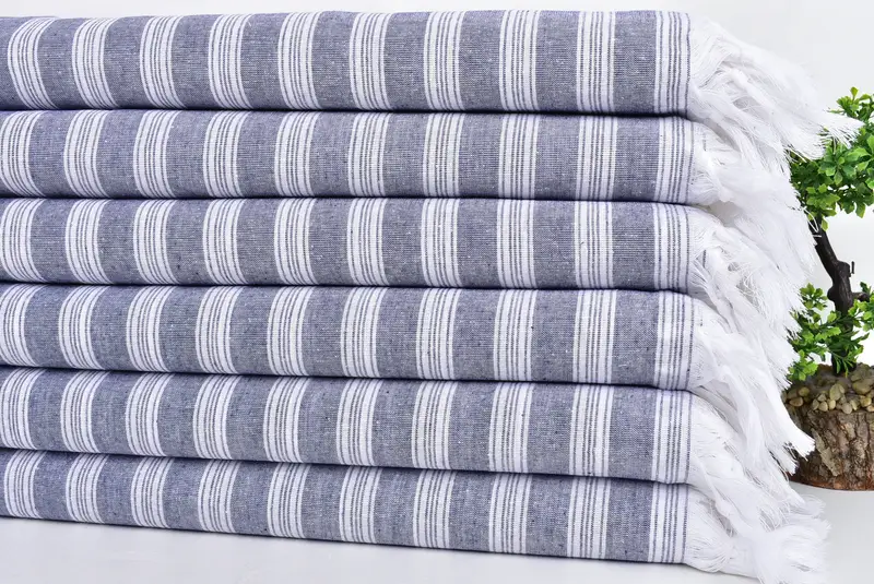 Beach Towel Bulk, Gifts For Him, Welcome Wedding Gift, Large Turkish Towel, Gift For Wedding Day, 70x40 Cotton Striped Towel, Monogram Turkish Towel - 3