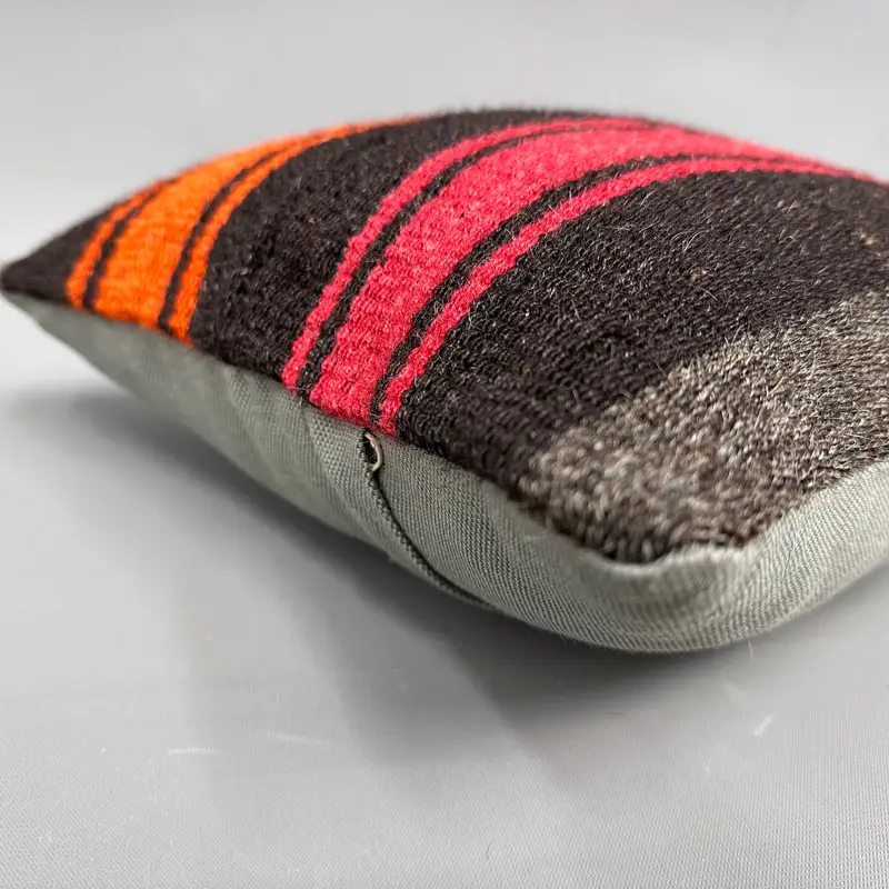 Pet Pillow Cover, 12x12 Orange Cushion, Vintage Pillow, Vintage Kilim Pillow, Turkish Kilim Pillow, Bench Pillow, Pastel Cushion, Pillow Sham - 6