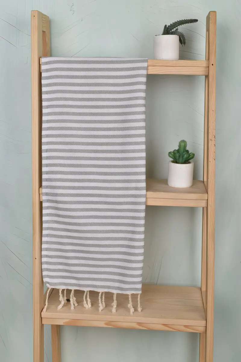 Best Friend Gift, Small Bath Towels, Wedding Gifts Towel, Organic Towel, 40x18 Cotton Striped Towel, Monogram Hand Towel, Monogram Kitchen Towel - 8